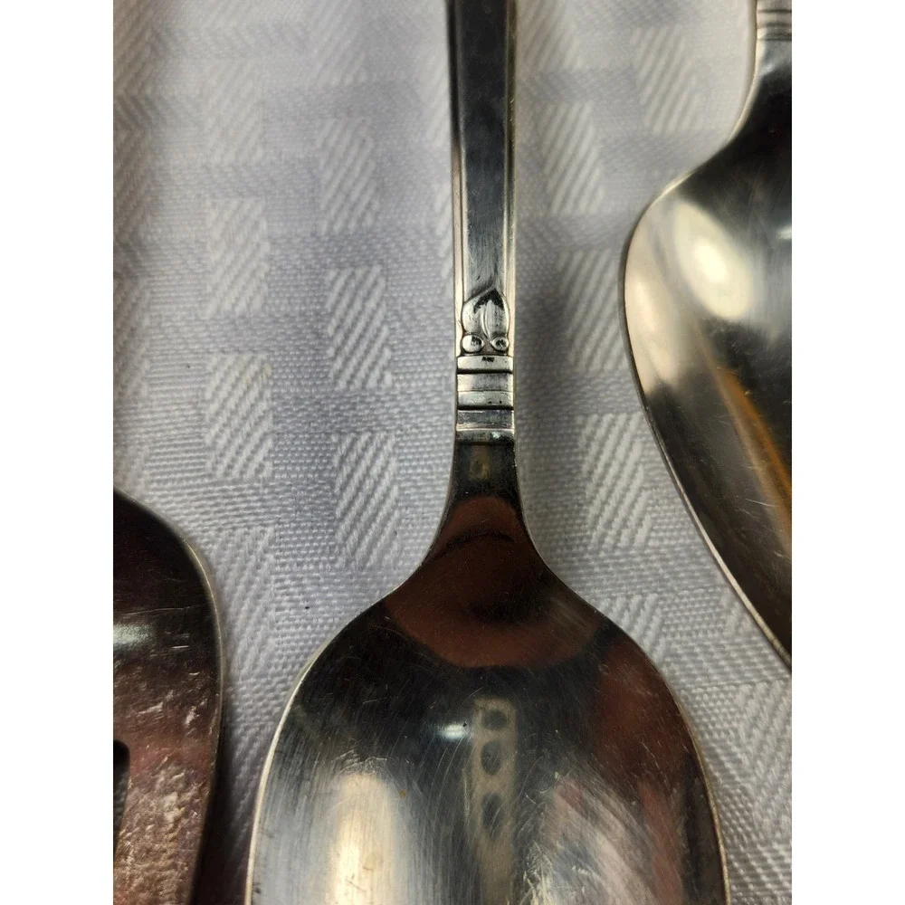 5 Piece Oneida Community Plate Silver Plate Flatware 1914 Table Spoon, Teaspoon